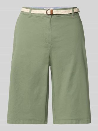 Christian Berg Bermudas mit G&uuml;rtel und franz&ouml;sischen Eingrifftaschen in Schilf, Gr&ouml;&szlig;e 38