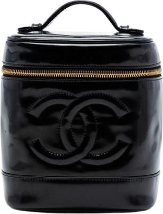 Chanel Pre-owned Vanity Bag - Dames - Vintage Handtas - Zwart - ONE Size - Leer - Vintage