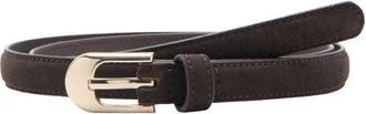 Mango Leather Belt in Chocolate at Nordstrom, Size Medium