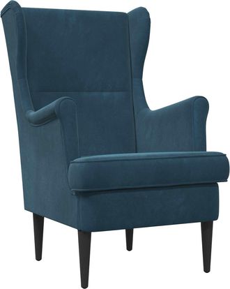 vidaXL Sill&oacute;n Azul Terciopelo Vidaxl