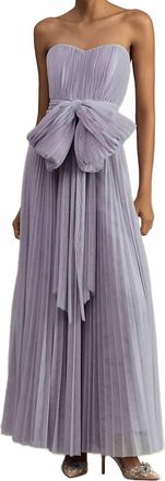 Hutch Cataline Bow Front Gown In Lavender