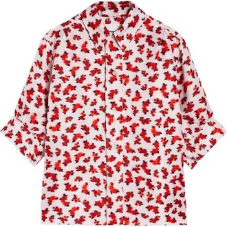 Jil Sander Camicia a fiori - Rosso
