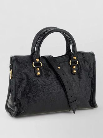 Balenciaga city s leather crossbody bag gold hardware