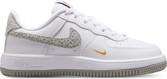 Nike Girls Air Force 1 Low - Girls Preschool Basketball Shoes White/Orange/Grey Size 10.5