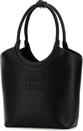Miu Miu Womens Ivy Shoulder Bag Black Calf