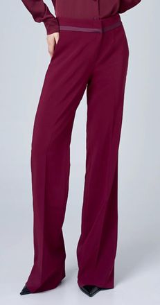 Astrid Relaxed Woven Pants In Wine