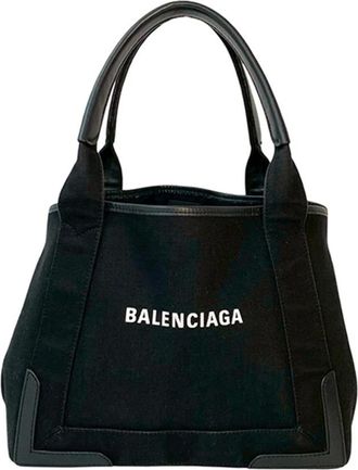 Balenciaga Pre-owned Tote Bags, female, Black, Size: ONE SIZE Pre-owned Canvas Tote Bag
