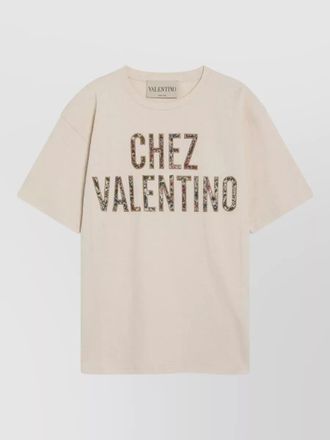 Valentino Garavani cotton t shirt chez valentino floral motif