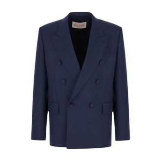 Valentino Garavani Wool Blazer - male - Valentino Garavani - Blazers - Blue - L - Suits