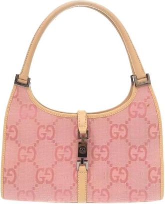 Gucci Pre-owned Vintage Schoudertas - Dames - Vintage Handtas - Roze - ONE Size - Leer - Vintage