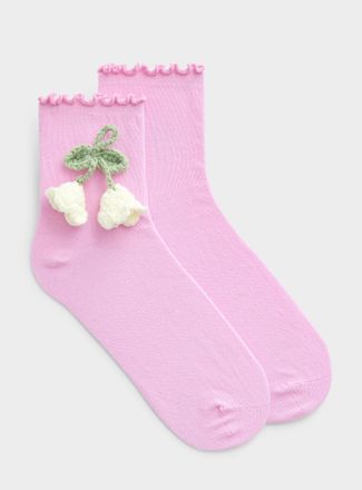 Simons Womens 3D accent ankle socks