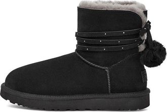 UGG (WMNS) UGG Mini Bailey Bow Pom Black 1125382-BLK
