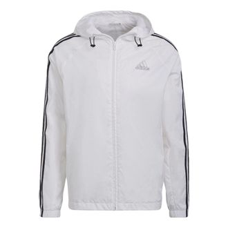 adidas Casual hooded Long Sleeves Jacket White HE4318