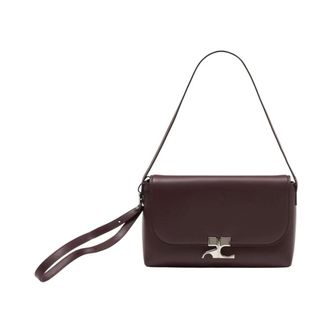 Courr&egrave;ges Icotype Leather Bag - female - Courr&egrave;ges - Shoulder Bags - Red - ONE SIZE - Bags