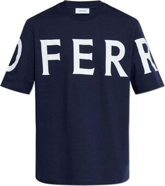 Ferragamo Heren, Tops, Blauw, Maat: XL Katoen