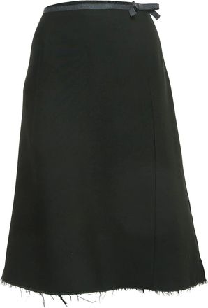 Marni raw-edge skirt - Green