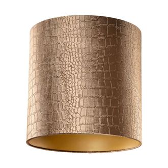 QAZQA Pantalla l&aacute;mpara terciopelo cocodrilo dorado 40/40/40