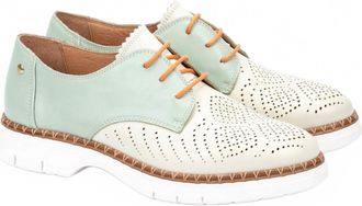Pikolinos Womens Henares Perforated Derby Shoes In Nata