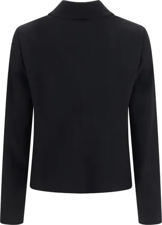Lardini Womens Virgin Wool Jacket Black Fleece (ovis Aries)