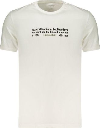 Calvin Klein Witte Katoenen Mannen T-Shirt