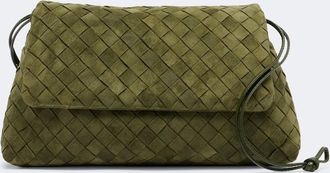 Bottega Veneta Bolso cruzado Giorno Small de ante Intrecciato