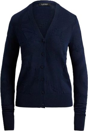 Ralph Lauren Denzel Long Sleeve Cardigan - Dames - Vesten - Blauw - L - Katoen - Truien & Vesten