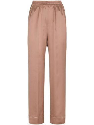 Dolce & Gabbana contrast-trim satin pajama bottoms - Pink