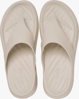 Crocs Womens Crocs GETAWAY TRIANGLE FLIP Womens Flip-flops Frappe - Tan - Size: 8