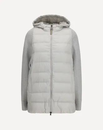Brunello Cucinelli Long monili chain Puffer Jacket Female 44