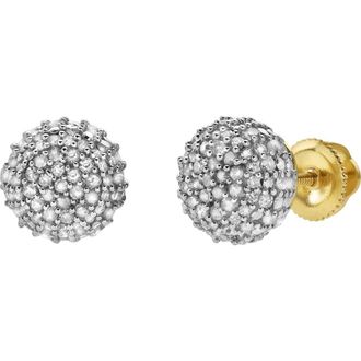 LuvMyJewelry Orbius 10K Yellow Gold Diamond Stud Earrings - 0.49ct. at Nordstrom