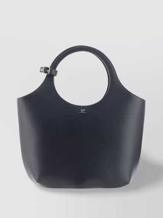 ハンドバッグ Courreges Black Leather Reedition Handbag REEDITION LEATHER BOWLING BAG - courrèges