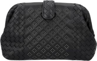 Bottega Veneta Pre-owned Lauren 1980 Clutch - Dames - Vintage Clutch - Zwart - ONE Size - Leer - Vintage