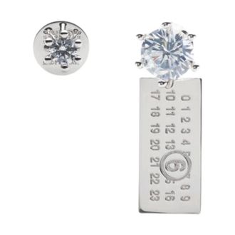 Maison Margiela Numeric Charm Earrings - female - MM6 Maison Margiela - Earrings - Gray - ONE SIZE - Accessories
