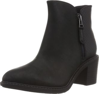 Clarks Womens Scene Strap Ankle Boot, Black Combi, 3.5 UK