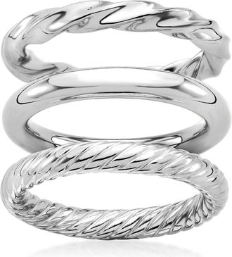 Ross-Simons Sterling Silver Jewelry Set: 3 Polished Rings