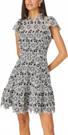 Shoshanna Maggie Dress In Navy/ivory