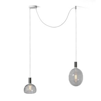 Daylight Italia L&aacute;mpara colgante blanca con 2 luces