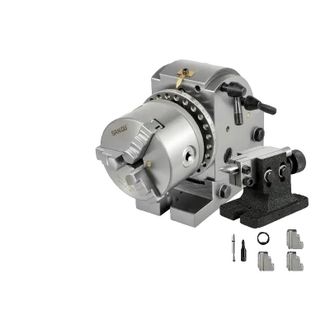 OEM Cabezal Divisor, Di&aacute;metro Del Mandril De 4 Pulgadas, Altura Central De 4 Pulgadas, 3 Mordazas, Compatibilidad Con Voladizo Mt2, Relaci&oacute;n De Reducci&oacute;n 