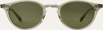 Garrett Leight Mens Marmont II Acetate Round Sunglasses