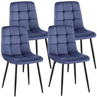 Clp Clp - Lote De 4 Sillas De Comedor Antibes Azul