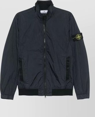 Stone Island down hooded quilted single breasted coat