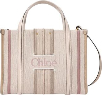 Chlo&eacute; Beige Woody Loop Small Tote