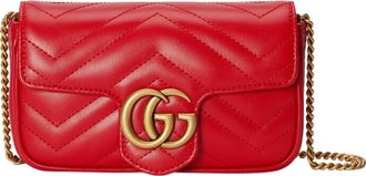 Gucci (WMNS) Gucci GG Marmont Matelasse Super Mini Bag Red 476433-DTDHT-6832