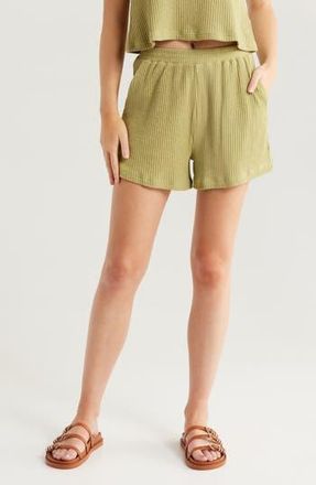 Billabong Aya Sun Rib Shorts in Avocado at Nordstrom Rack, Size X-Small