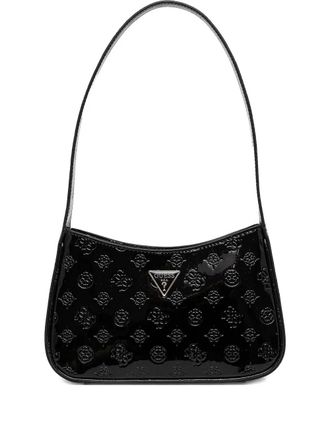 Guess Co Arnela logo-debossed shoulder bag - women - Polyurethane - One Size - Black