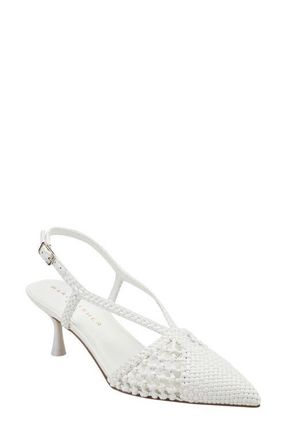 Marc Fisher Reagan Slingback Pump in White at Nordstrom, Size 5.5