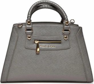 Manila Grace Grey Medium Trapezoidal Polyurethane Shoulder Bag