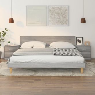 vidaXL Vidaxl - Mesitas De Noche 2 Uds Madera Ingenier&iacute;a Gris Sonoma 40x30x40cm