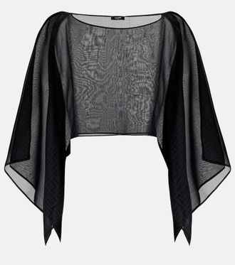 Balmain Top cropped Monogram in seta