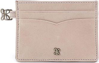 Hobo Charm Leather Card Case in Stone Gloss at Nordstrom